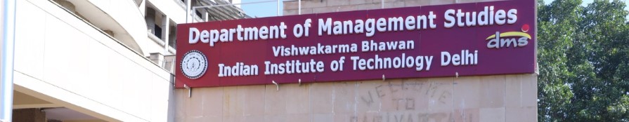 Department of Management Studies, IIT Delhi