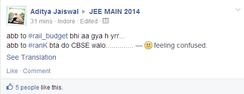 JEE Main 2014 Results: Student reactions on Facebook