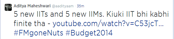 Budget 2014: Twitter goes mad with 5 new IITs & IIMs