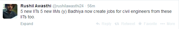 Budget 2014: Twitter goes mad with 5 new IITs & IIMs
