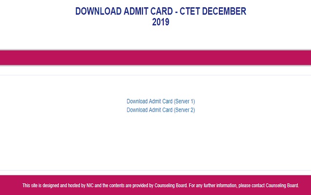 CTET Admit Card 2019 Released