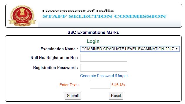 SSC CGL 2017 marks