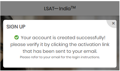 LSAT India account activation