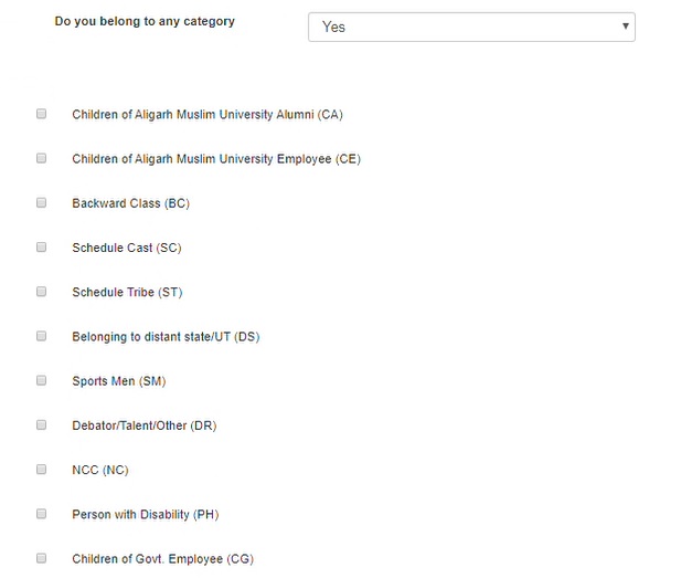 AMU reserved category