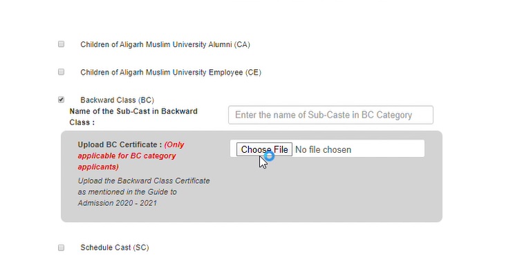 AMU caste category