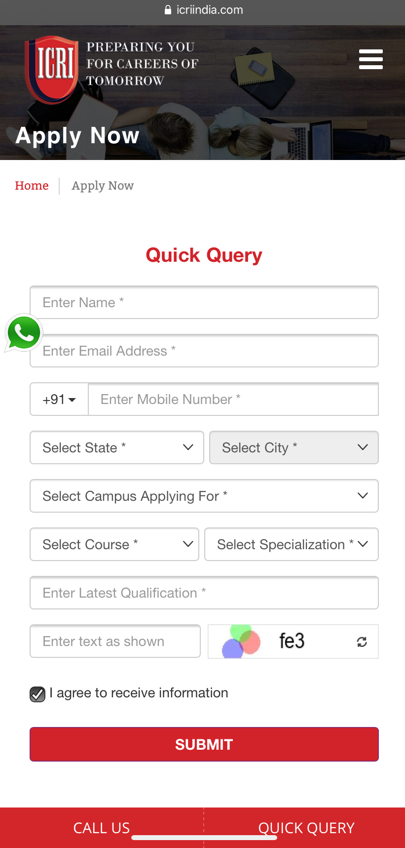 ICRI Mumbai Application Process 2020