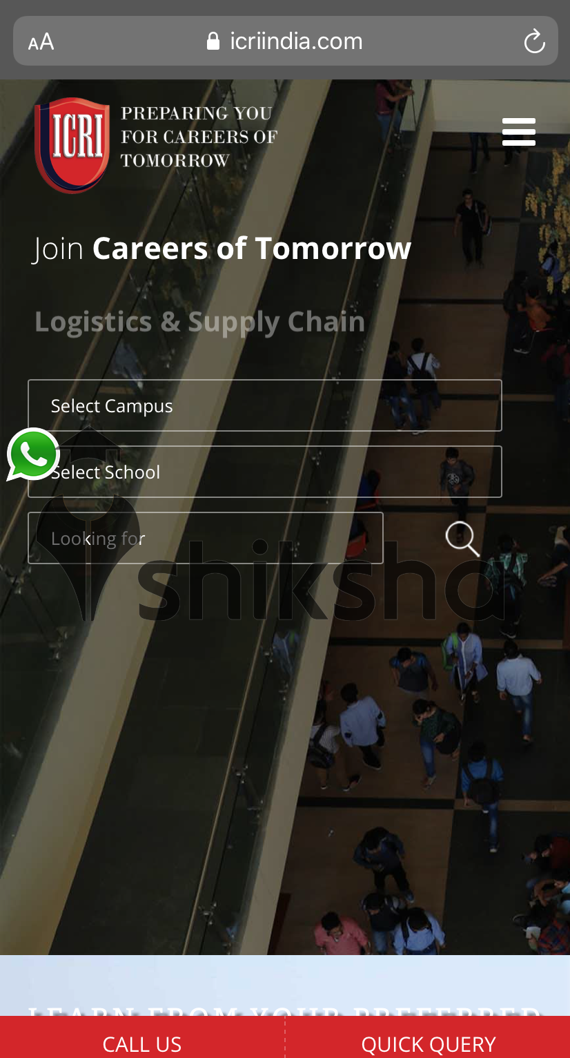 ICRI Bangalore Application Process 2020 Step 1