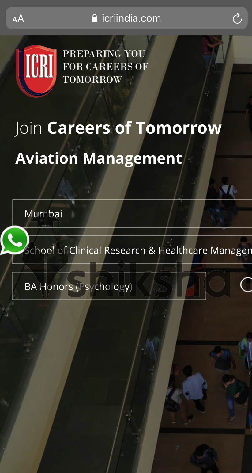 ICRI Bangalore Application Process 2020 Step 2