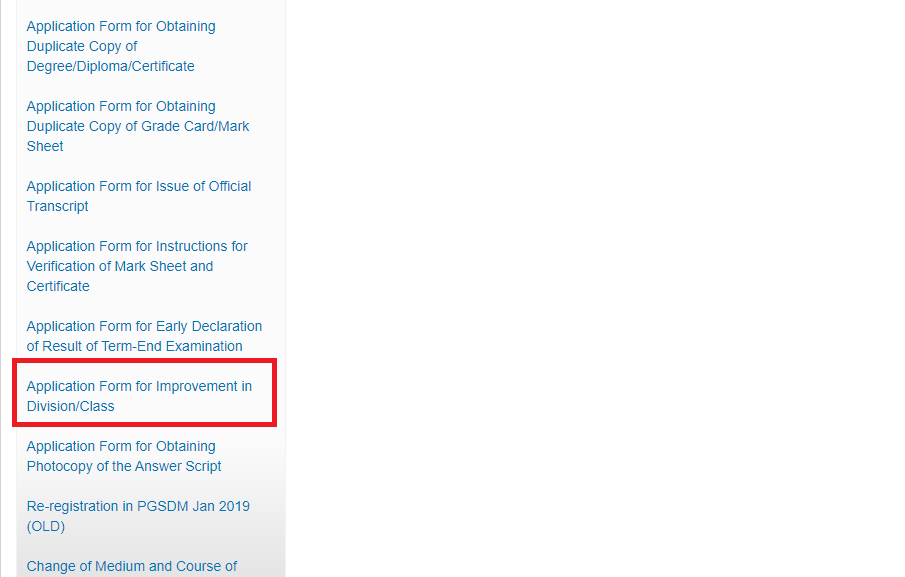 IGNOU improvement exam step 3