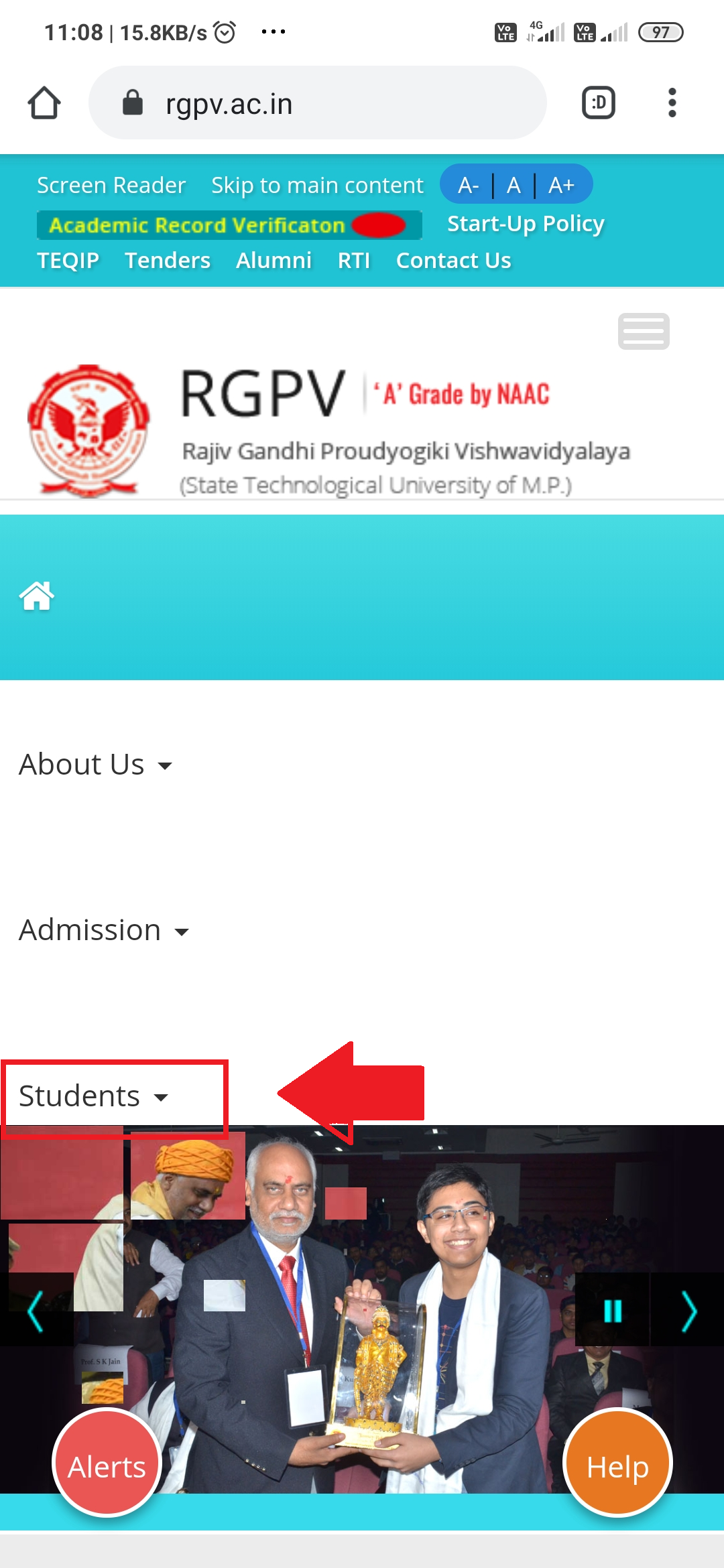 RGPV Result Step III