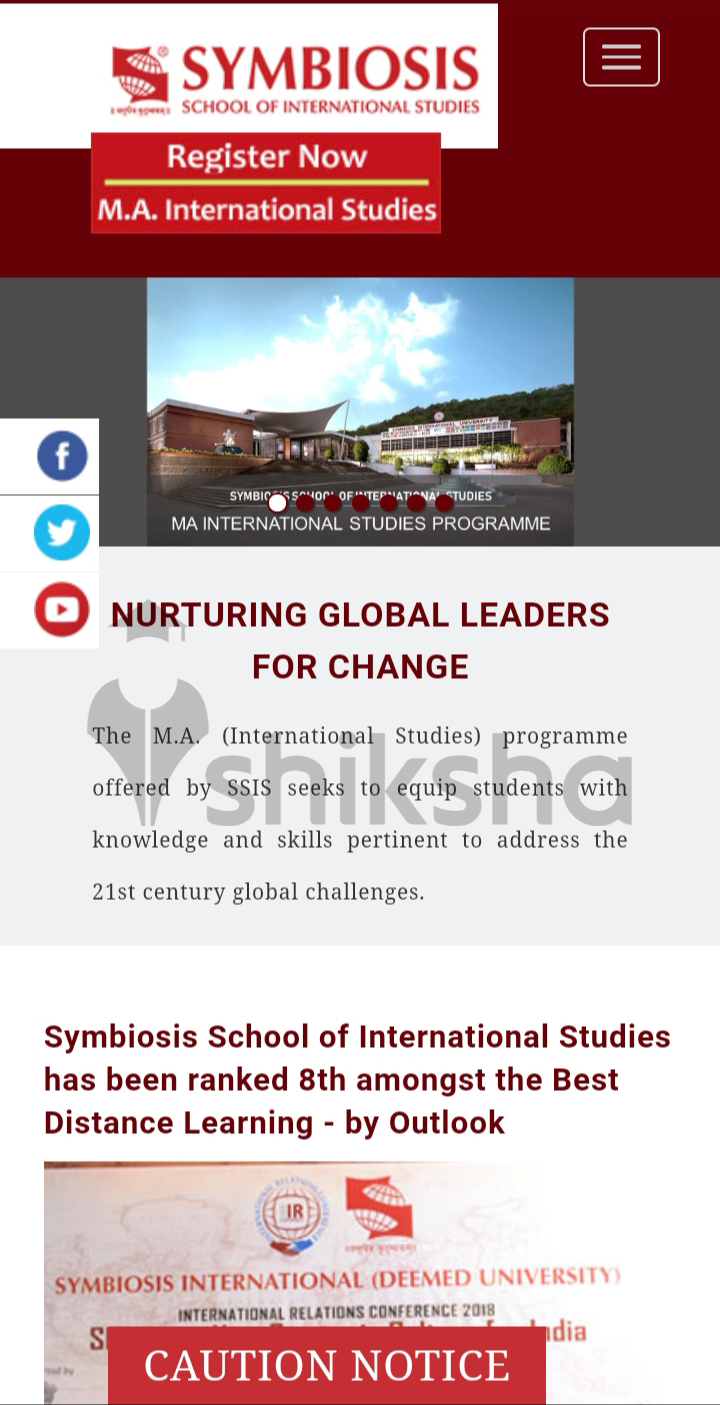 SSIS Pune Application Process Step 2