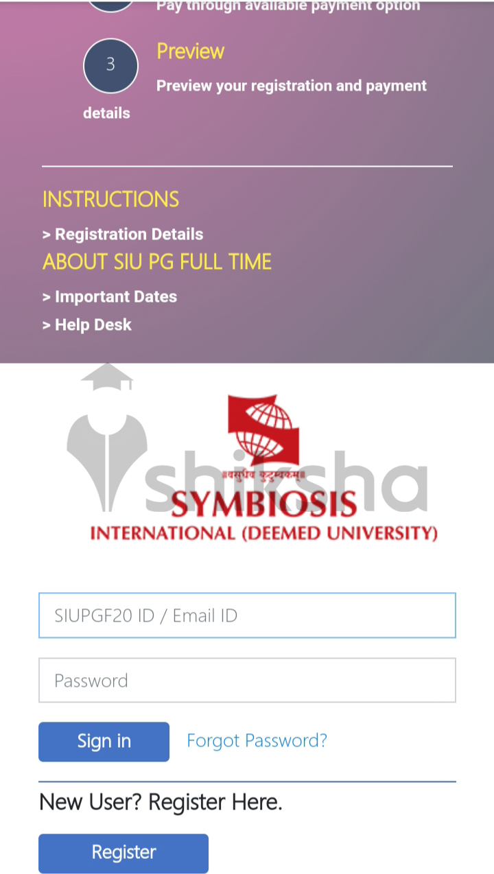 SSIS Pune Application Process Step 3