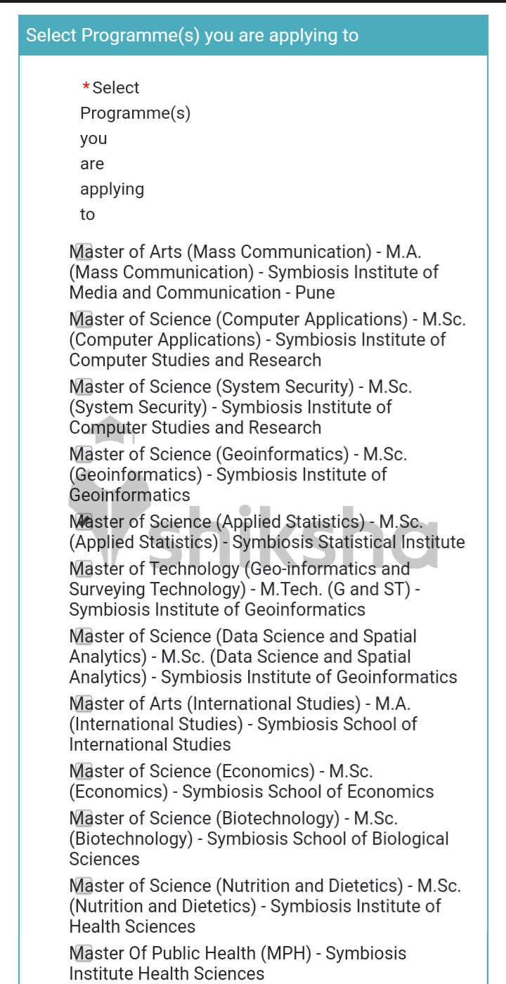 SSIS Pune Application Process Step 4
