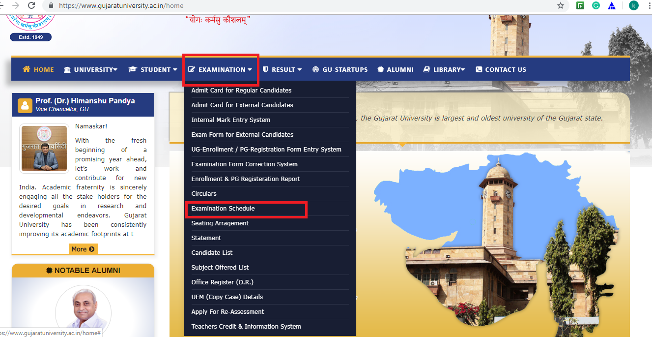 Result page for all courses