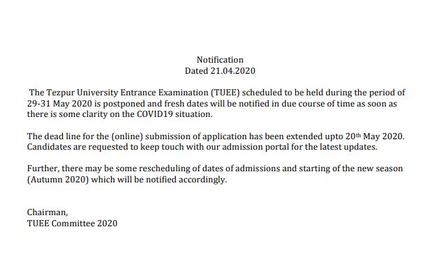 TUEE 2020 Application Form