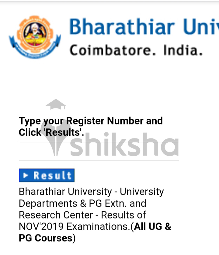Bharathiar University Revaluation Results Step 5