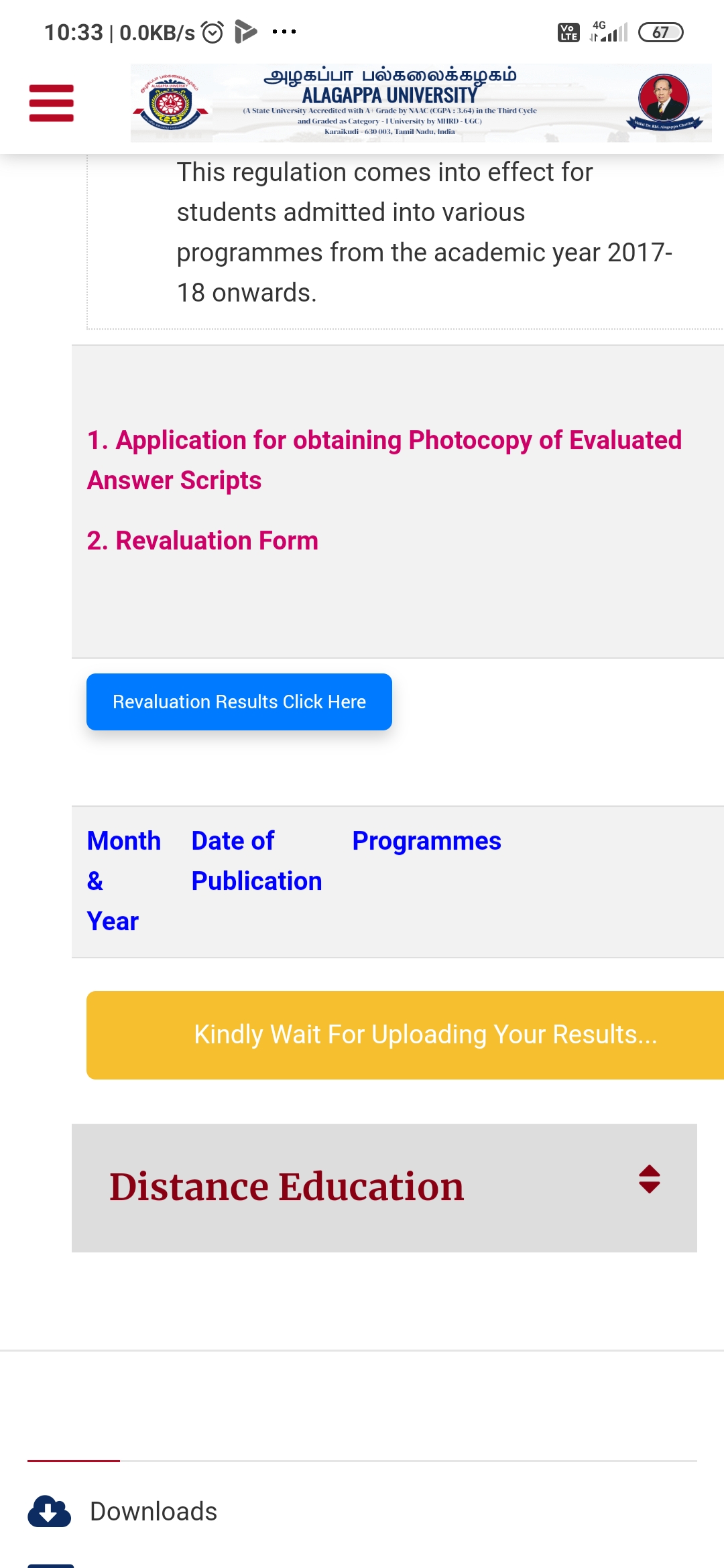 Alagappa University Step IV