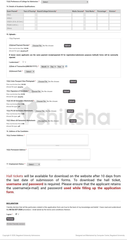 Nagaland University, Lumami Admission 2022 Eligibility, Process, Fee