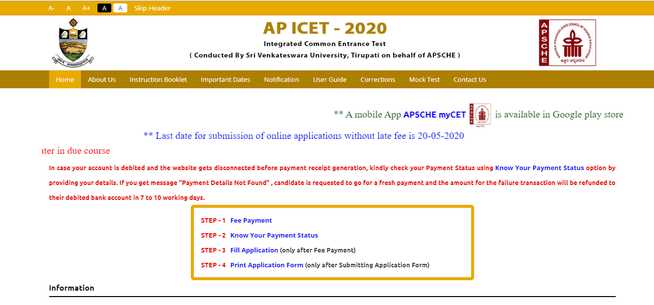 AP ICET Application Deadline Notification|Snapgrab 