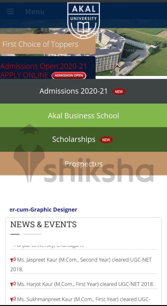Akal University official website