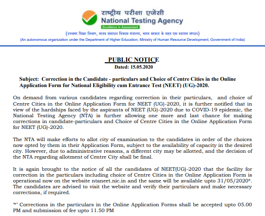neet-correction