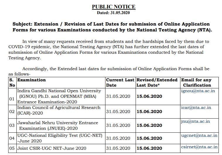 CSIR NET & UGC NET application deadline extended to June 15