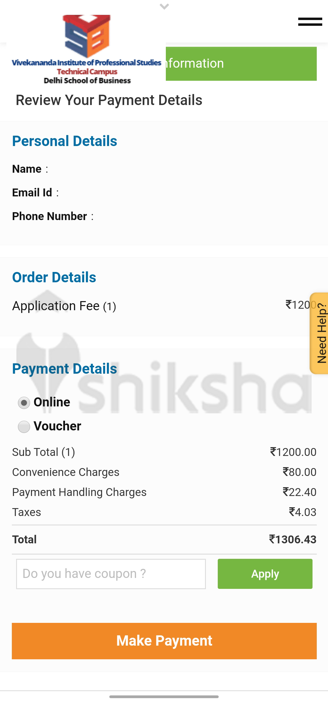 Delhi School of Business Admission 2022 Application Process