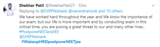 NEET is important to us, but health is more important