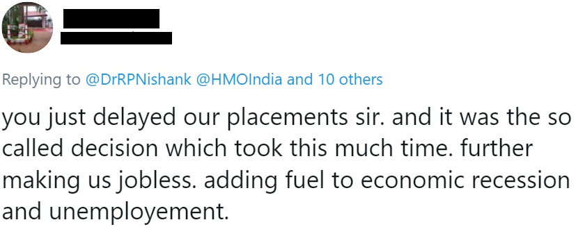 Student's reaction to UGC Revised Guidelines 