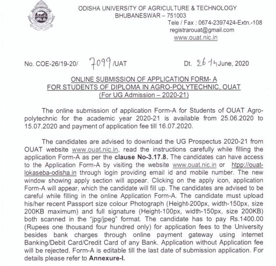 OUAT Diploma in Agro-Polytechnic