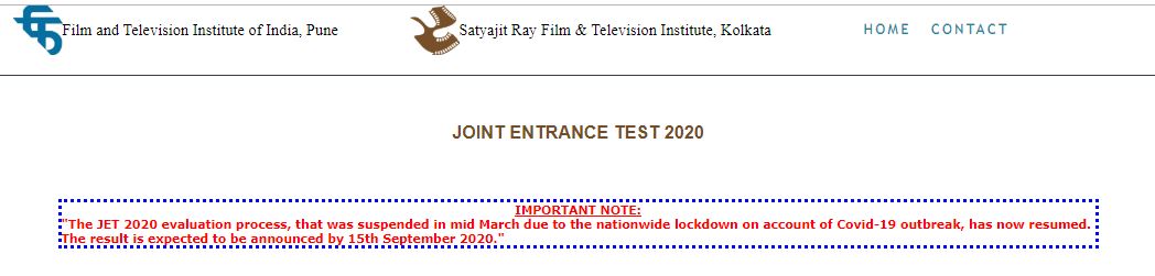 FTII JET Declaration of Results Sep 15