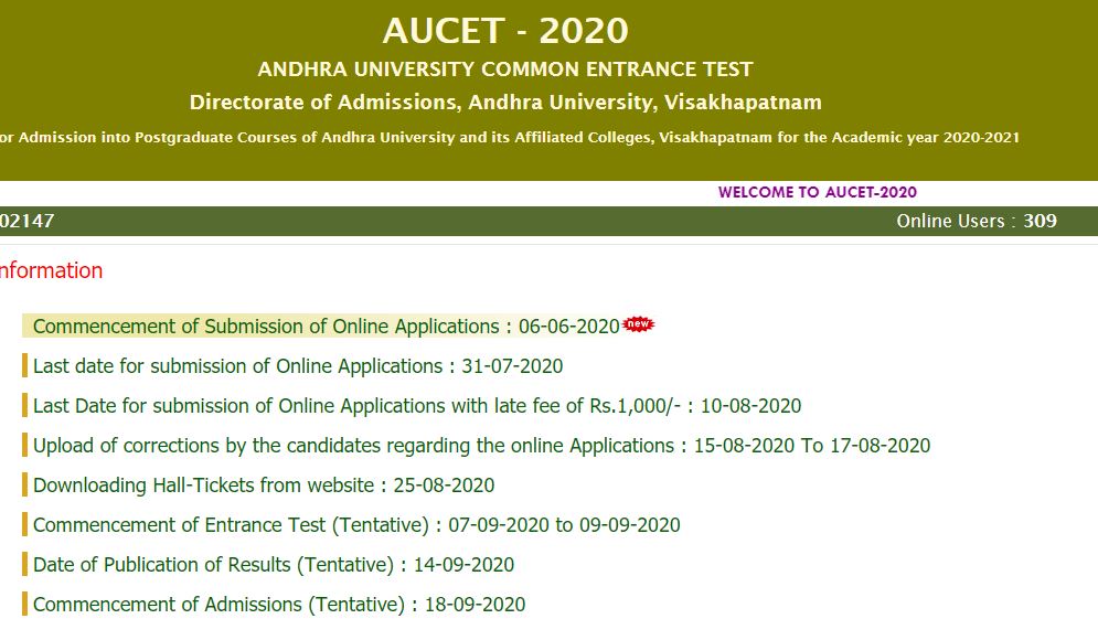 AUCET Official Website