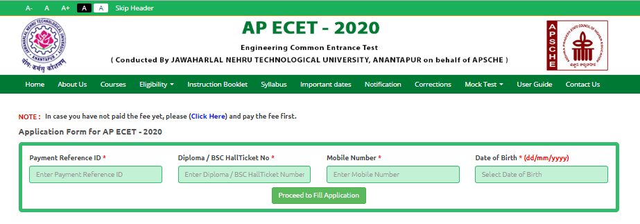 AP ECET Fee payment image