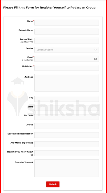 Padarpan Films and Theatre Institute Application Process Step 4
