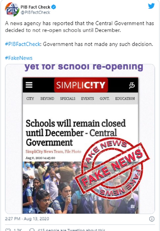 Government issues clarification on Schools closure until December