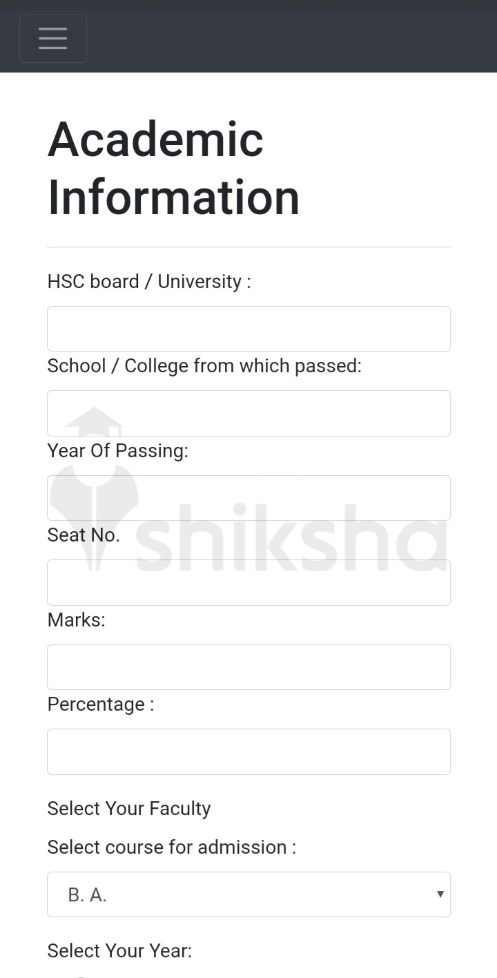Yashwantrao Mohite College of Arts Science and Commerce Application Process Step 5