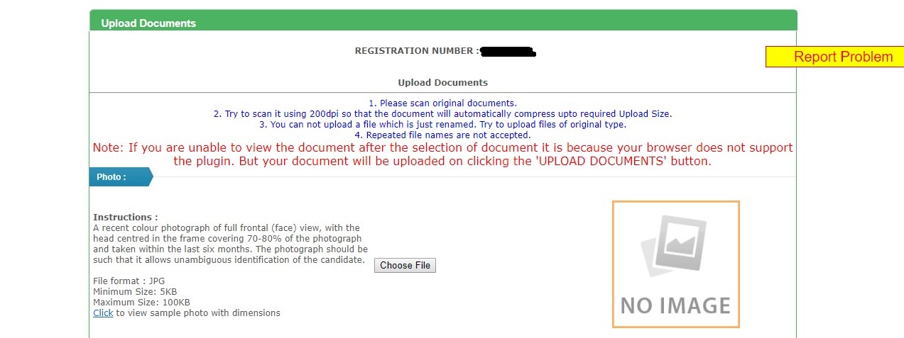 Photograph Upload CEED 2021 Application Form