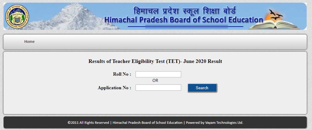 How to check HP TET result