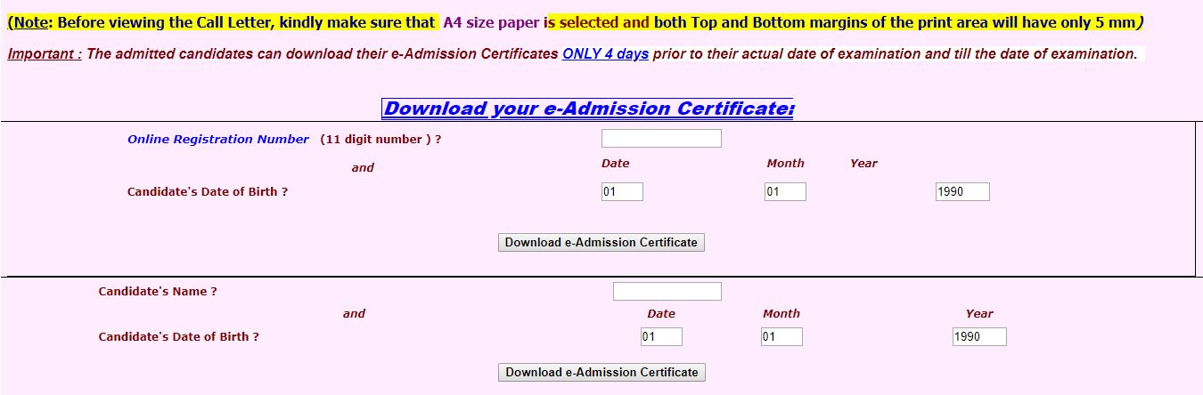 Steps to Download SSC CHSL Admit Card for SR Region