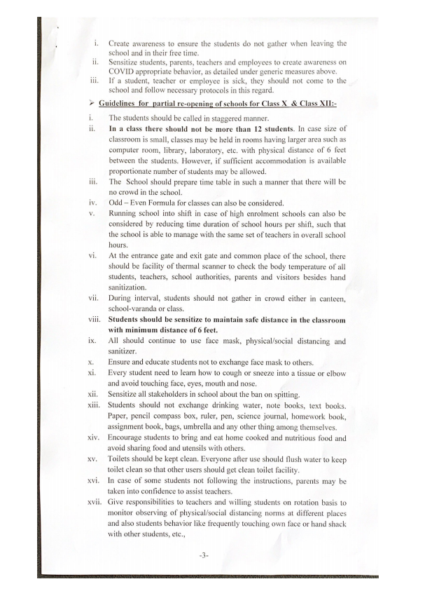 guidelines and SOPs released by the Government of Goa