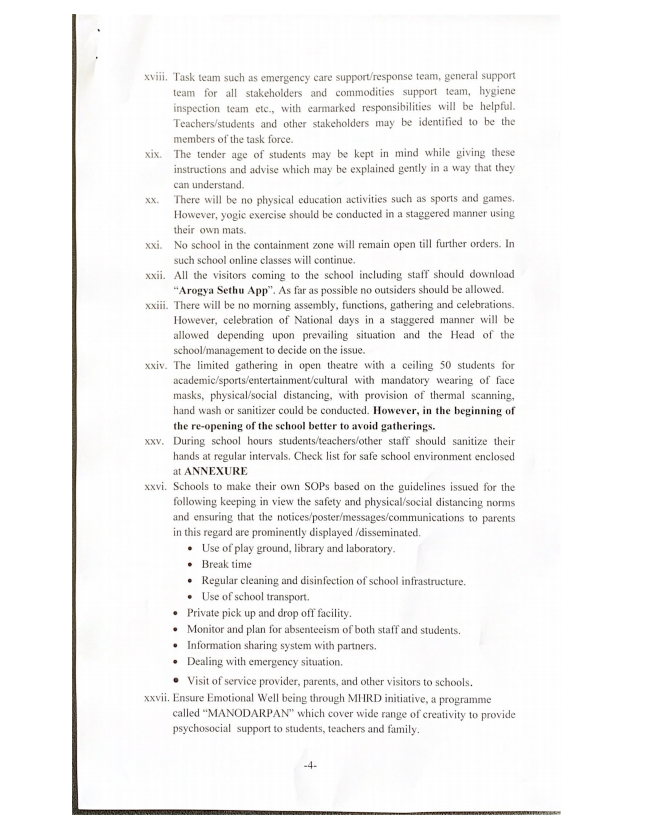 guidelines and SOPs released by the Government of Goa