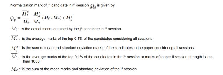 Previous normalisation formula