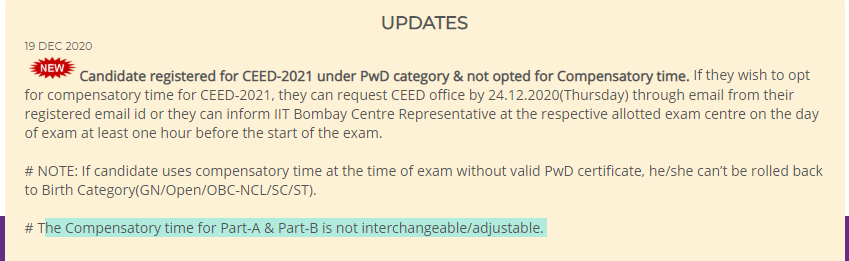 CEED 2021: PwD candidates to apply for extra time 