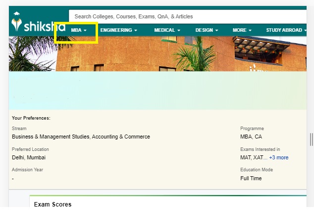 Shiksha Commom Application Form