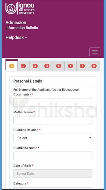 IGNOU Application Process 2021 Step 7