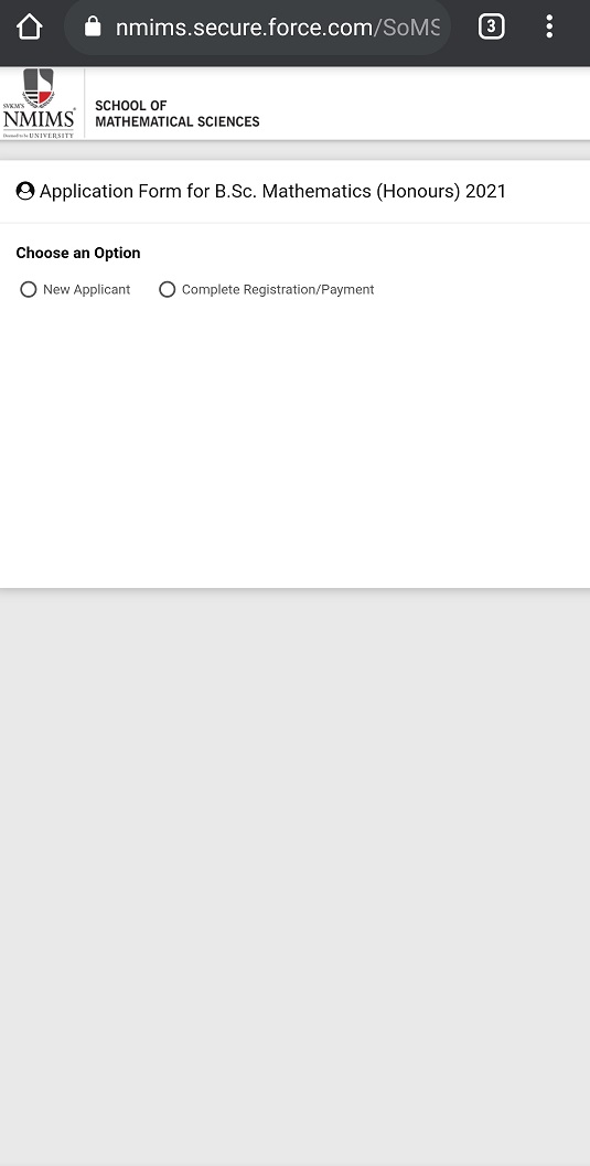 NMIMS SoMS Application Process 2021: Step 2