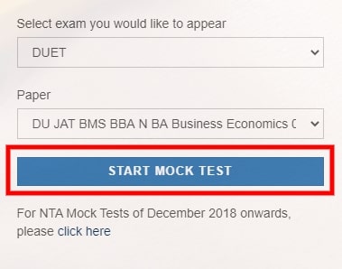 DU JAT Online Preparation at nta.ac.in