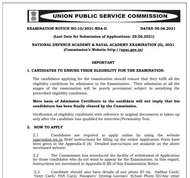 NDA_(II)_2021_Notification_Released