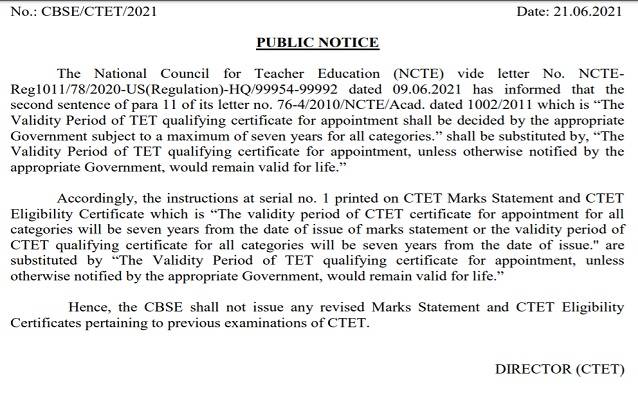 CTET_Certificate_Validity_Extended