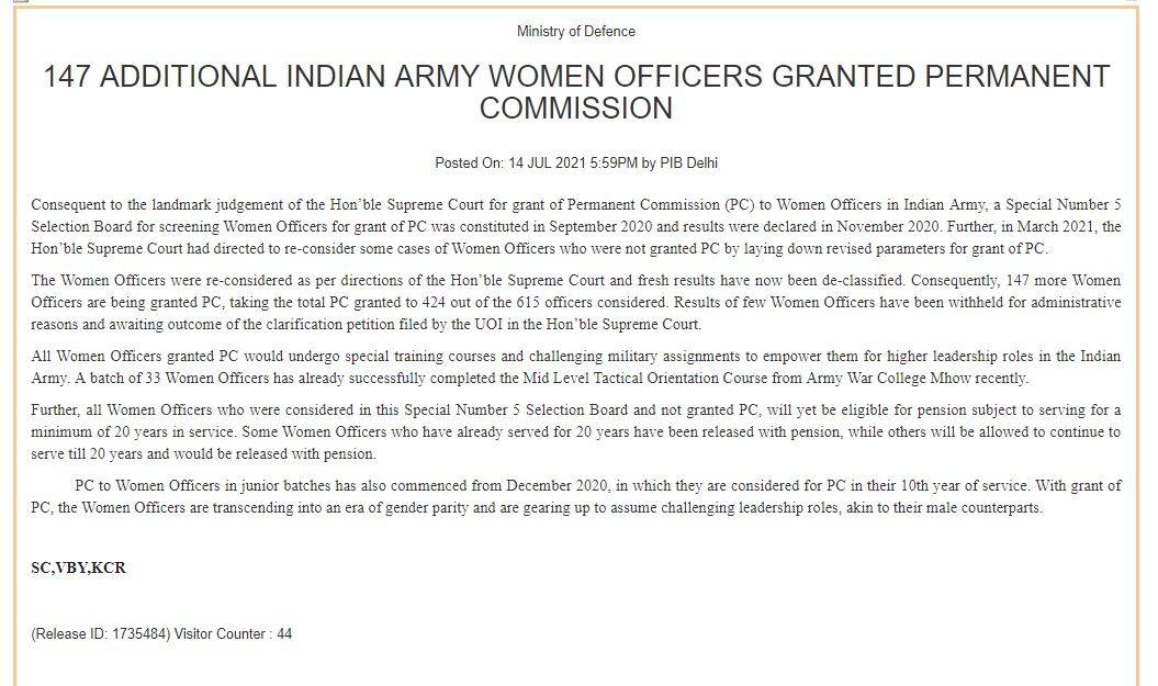 Indian_Army_selects_147_additional_women_officers_for _permanent_commission
